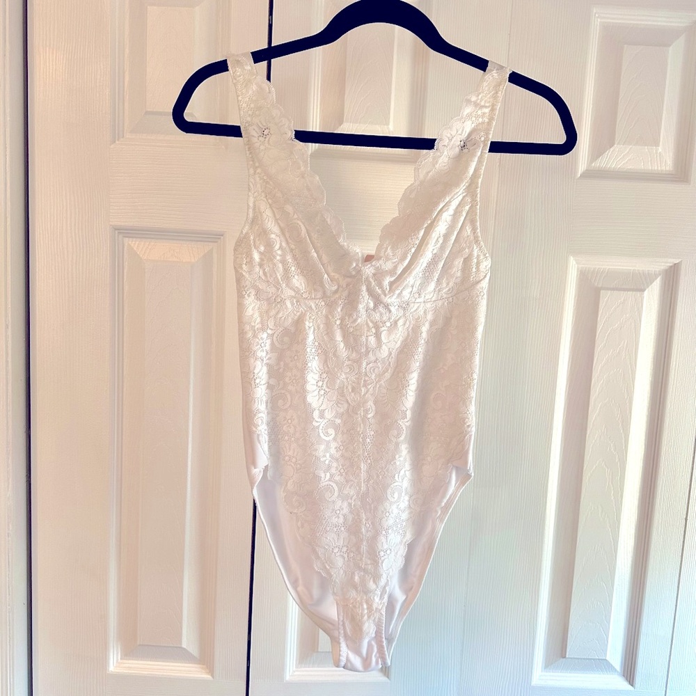 White Lace Bodysuit Revolve